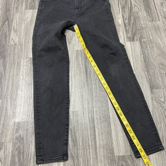 AMERICAN EAGLE Hi-Rise Jegging Skinny Leg Black Denim Jeans Women's Size 6 Short - Picture 12 of 13